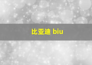 比亚迪 biu